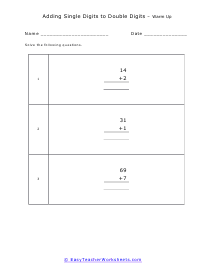 Warm Up Worksheet