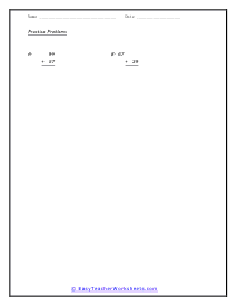 Practice Problems Worksheet