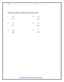 Double Digit Addition Finisher Worksheet