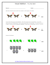 Butterfly Addition Worksheet