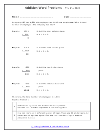 Example and Problems Worksheet