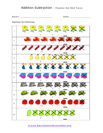 Practice with Differences Worksheet