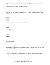 Multiple Operations Word Problem Practice Worksheet