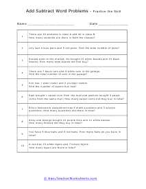 10 Practice Problems Worksheet