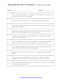Distance and Integers Worksheet