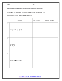 Complex Do Now Worksheet