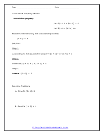 Associative Property Lesson