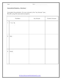 Do Now Worksheet