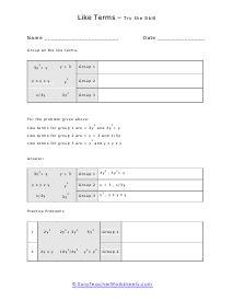 Try the Skill Worksheet
