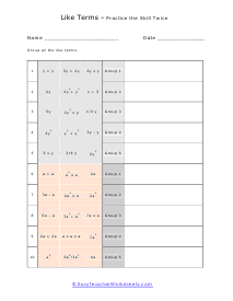 Skill Twice Worksheet