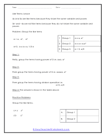 Same Variable and Power Lesson