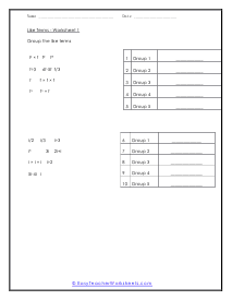 Advanced Worksheet