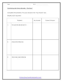 Simple Do Now Worksheet