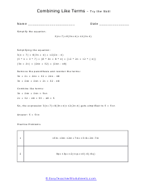 Try the Skill Worksheet