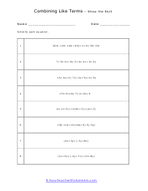 Show the Skill Worksheet