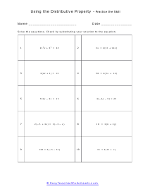 Intermediate Skill Worksheet