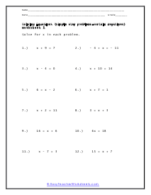 Negatives Worksheet 3