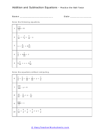 Unconventional Worksheet