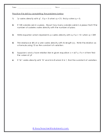 Practice Worksheet