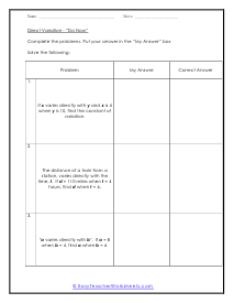 Introduction / Review Worksheet