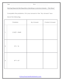 No Common Base Do Now Worksheet