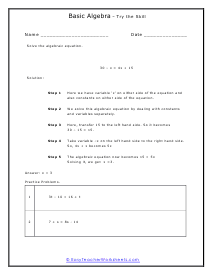 3 Step Lesson and Practice Worksheet