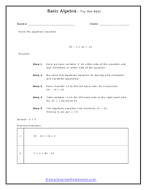 Mixed Steps Worksheet