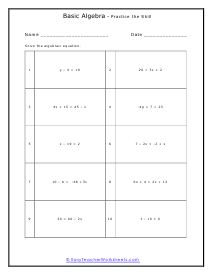 Mixed Solving Multi Step Equations Worksheet