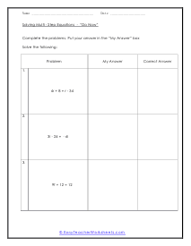 Do Now Worksheet