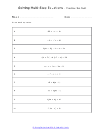 10 Practice Problems Worksheet