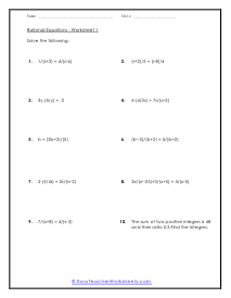 Worksheet 1