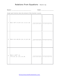 Skill Warm Up Worksheet