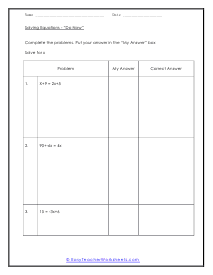 Do Now Worksheet