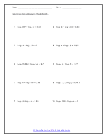 Unknowns Worksheet 1