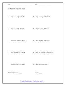 Unknowns Quiz