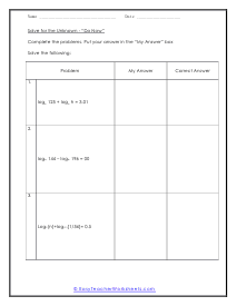 Solve Them Do Now Worksheet