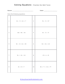 Lots of Steps Worksheet