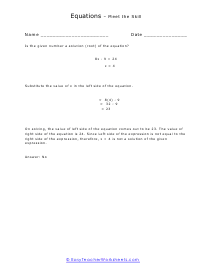 Equations Meet Them Lesson