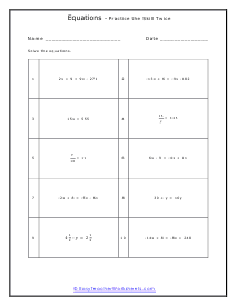 Equation Solver Worksheet