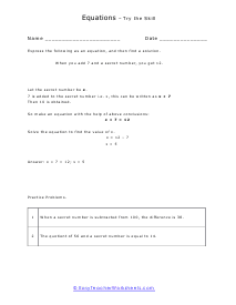 Homework Worksheet