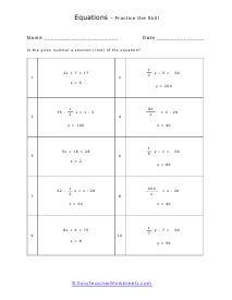 Work Backwards Worksheet