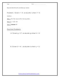 Exponential Growth and Decay Lesson