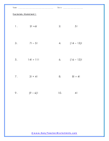 Basic Operations Worksheet 1