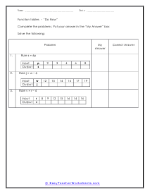 Do Now Worksheet