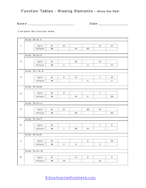 Missing Parts Practice Worksheet