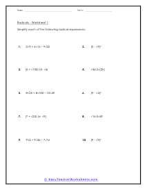 Intermediate Worksheet 1