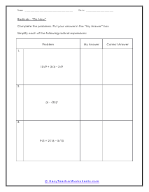 Working with Parentheses Worksheet