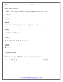 Slope of a Line Lesson