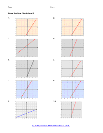 Slope of a Line Worksheets