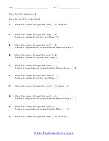 About the Line Worksheet 2